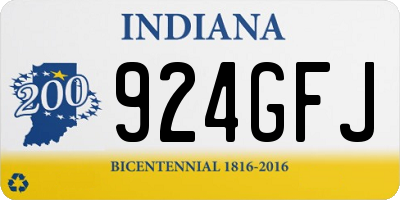 IN license plate 924GFJ
