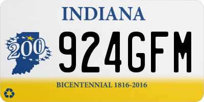 IN license plate 924GFM