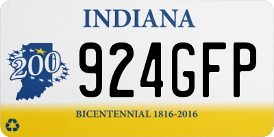 IN license plate 924GFP