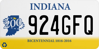 IN license plate 924GFQ