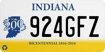 IN license plate 924GFZ