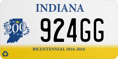 IN license plate 924GG