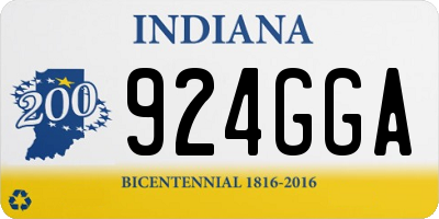 IN license plate 924GGA