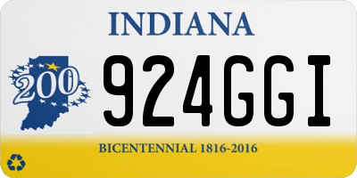 IN license plate 924GGI