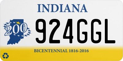 IN license plate 924GGL