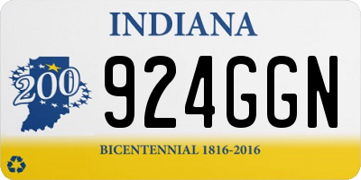 IN license plate 924GGN