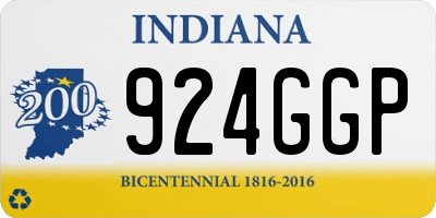 IN license plate 924GGP