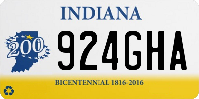 IN license plate 924GHA