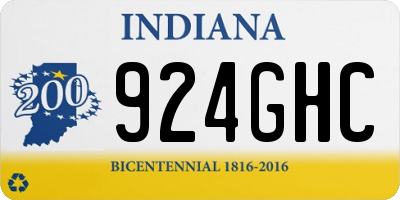 IN license plate 924GHC