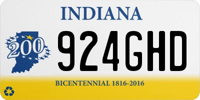 IN license plate 924GHD