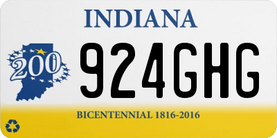 IN license plate 924GHG