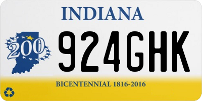 IN license plate 924GHK