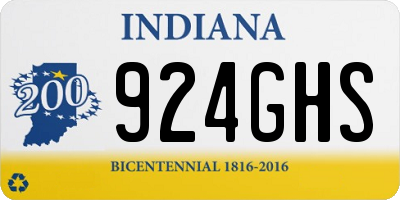 IN license plate 924GHS