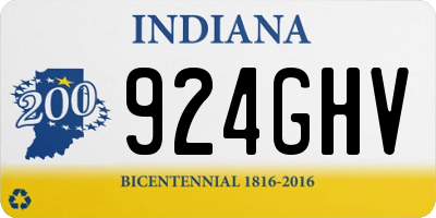 IN license plate 924GHV