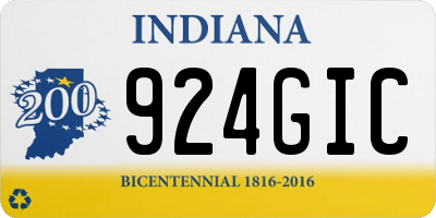 IN license plate 924GIC