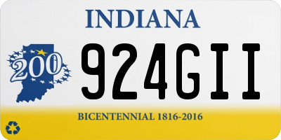 IN license plate 924GII