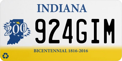 IN license plate 924GIM