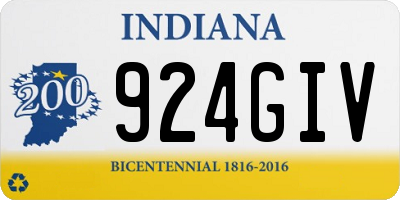 IN license plate 924GIV