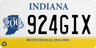 IN license plate 924GIX