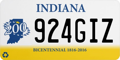 IN license plate 924GIZ