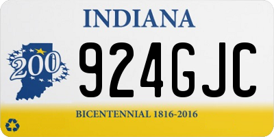 IN license plate 924GJC