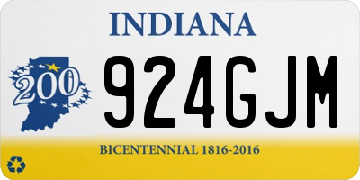 IN license plate 924GJM
