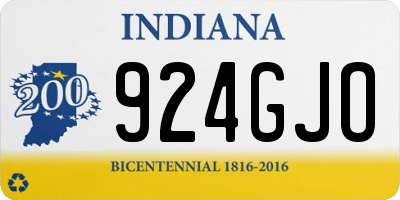 IN license plate 924GJO