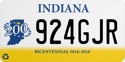 IN license plate 924GJR