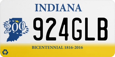 IN license plate 924GLB
