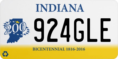 IN license plate 924GLE