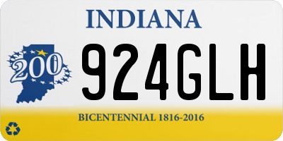 IN license plate 924GLH