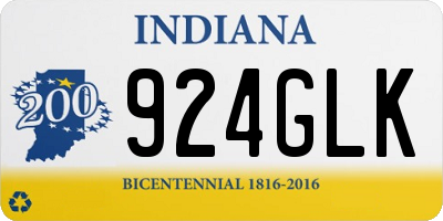 IN license plate 924GLK