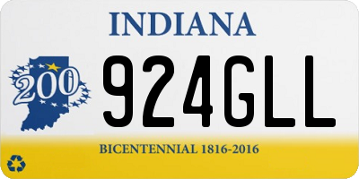 IN license plate 924GLL