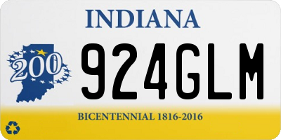 IN license plate 924GLM
