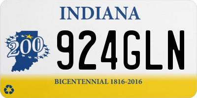IN license plate 924GLN