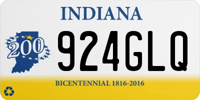 IN license plate 924GLQ