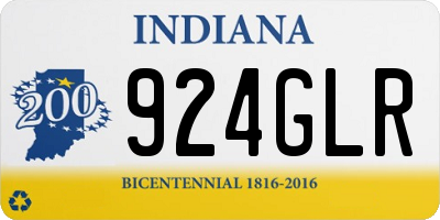 IN license plate 924GLR