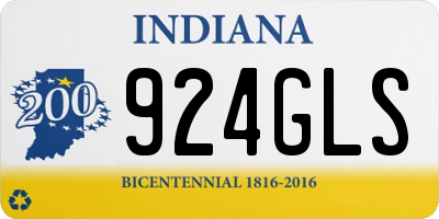 IN license plate 924GLS