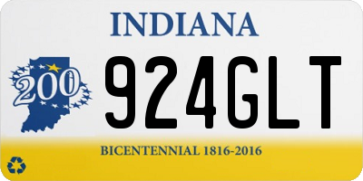 IN license plate 924GLT