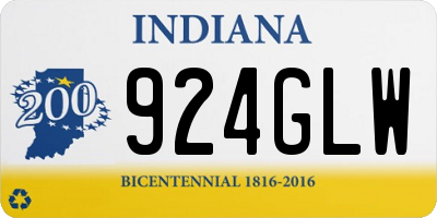 IN license plate 924GLW