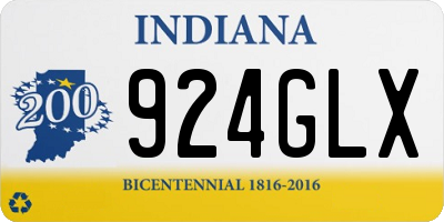 IN license plate 924GLX