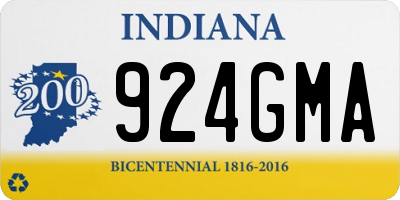 IN license plate 924GMA