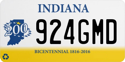 IN license plate 924GMD