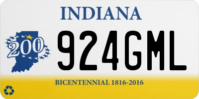 IN license plate 924GML