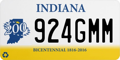 IN license plate 924GMM