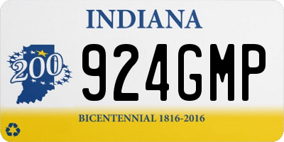 IN license plate 924GMP