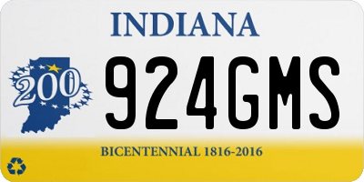 IN license plate 924GMS