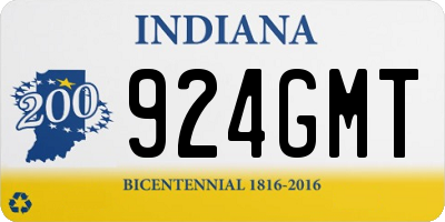 IN license plate 924GMT