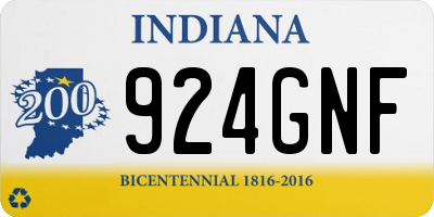 IN license plate 924GNF