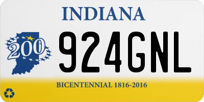IN license plate 924GNL